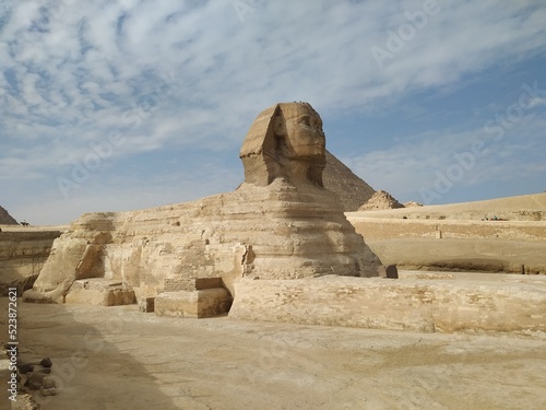 sphinx and pyramid