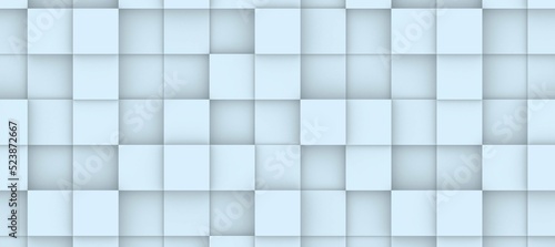Fototapeta Naklejka Na Ścianę i Meble -  White graphic square pattern design abstract background