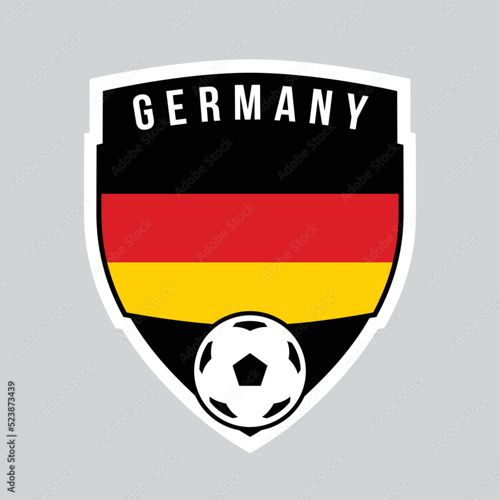 Germany Shield Team Badge for Football Tournament Stock Vector