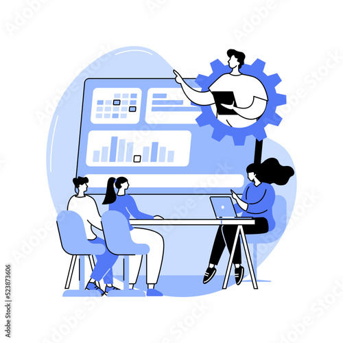 Meeting room isolated cartoon vector illustrations.