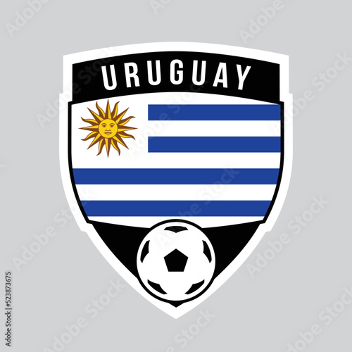 Uruguay Shield Team Badge for Football Tournament