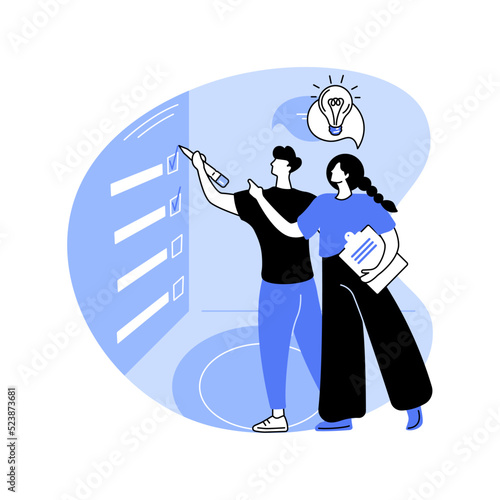 Creativity board isolated cartoon vector illustrations.