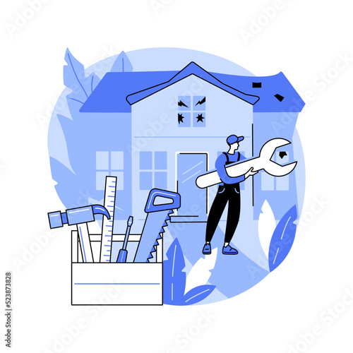 House rehab isolated cartoon vector illustrations.