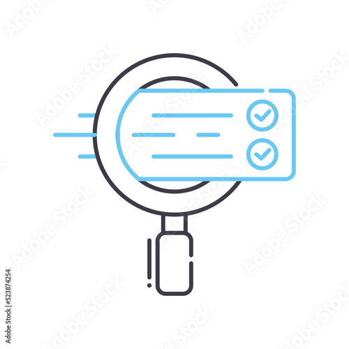 personal evaluation line icon, outline symbol, vector illustration, concept sign