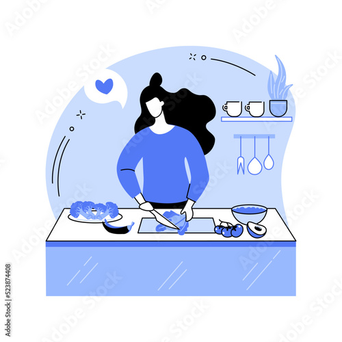 Vegan cooking isolated cartoon vector illustrations.