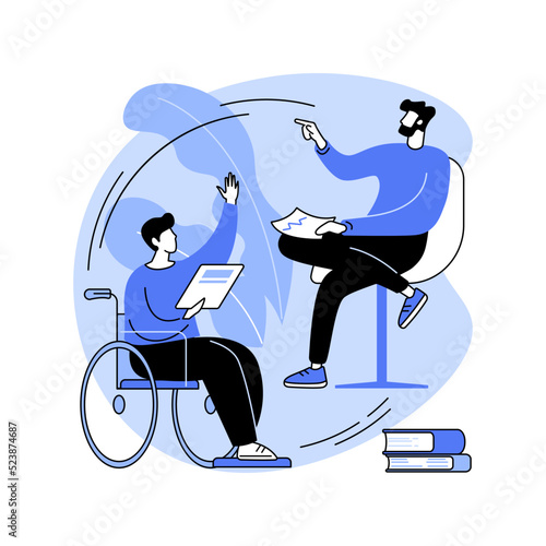 Professional school counselors isolated cartoon vector illustrations.