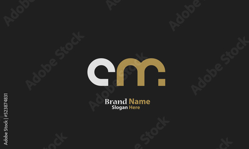 Alphabet letters Initials Monogram logo AM, MA, A and M
