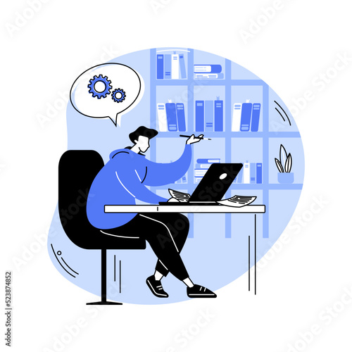 Writing application essay isolated cartoon vector illustrations.