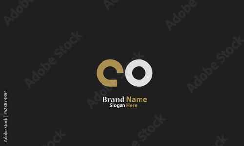 Alphabet letters Initials Monogram logo AO, OA, A and O