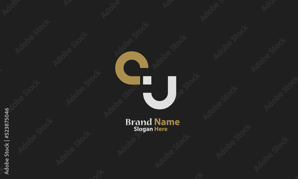 Alphabet letters Initials Monogram logo AU, UA, A and U Alphabet letters Initials Monogram logo AU, UA, A and U