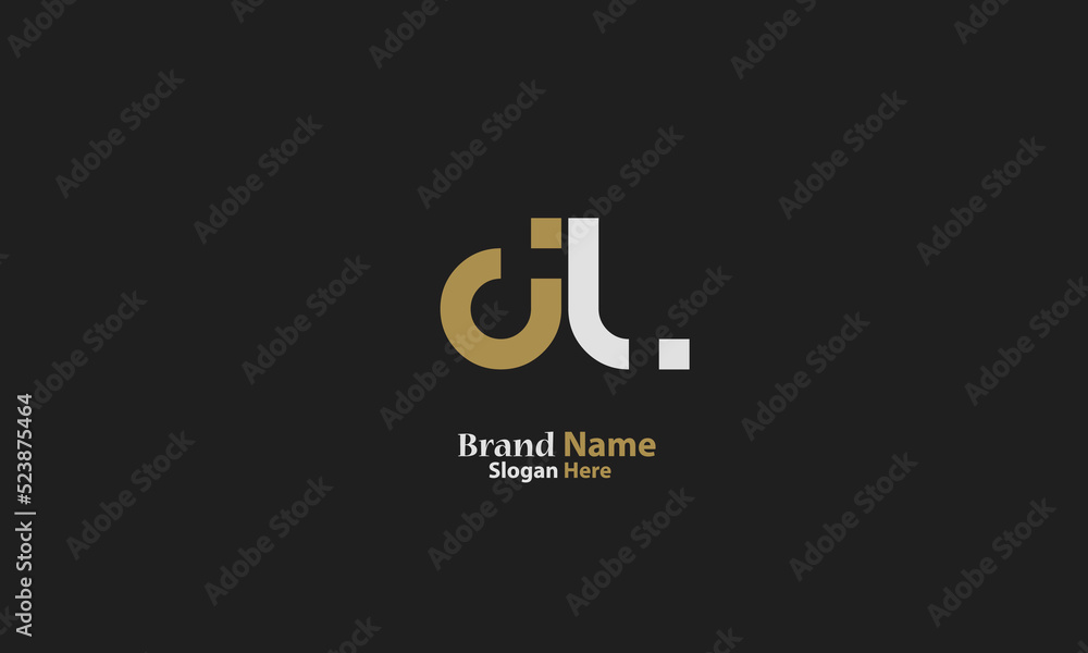 Alphabet letters Initials Monogram logo DL, LD, D and L - obrazy, fototapety, plakaty 