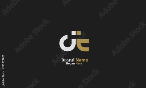 Alphabet letters Initials Monogram logo DT, TD, D and T