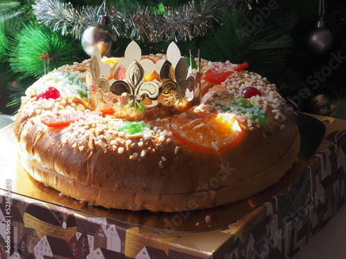 Three kings cake (Roscon de Reyes) photo