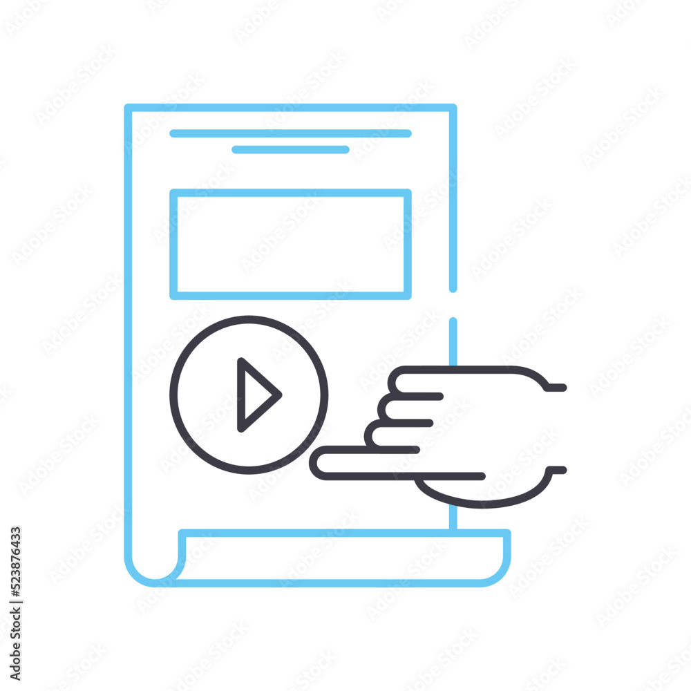 project start line icon, outline symbol, vector illustration, concept sign project start line icon, outline symbol, vector illustration, concept sign