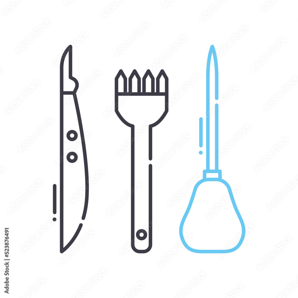 leather tool line icon, outline symbol, vector illustration, concept sign leather tool line icon, outline symbol, vector illustration, concept sign