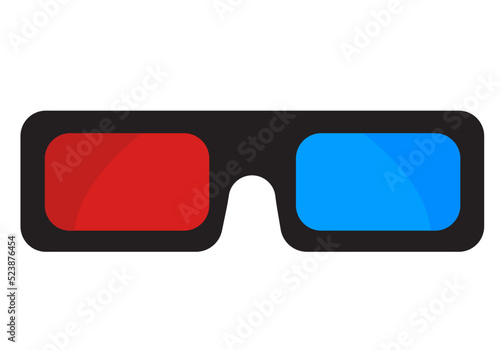 3d cinema glasses isolated on white