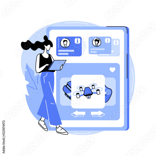 Content recommendations isolated cartoon vector illustrations.