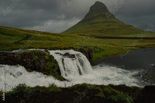 The Kirkjufell mountain in Iceland