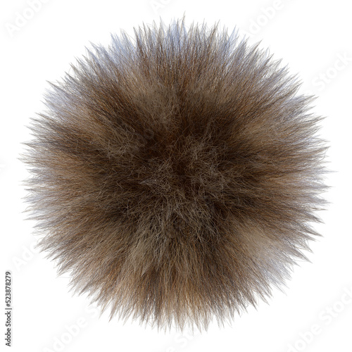 Fluffy Animal Fur with Different Shades od Brown