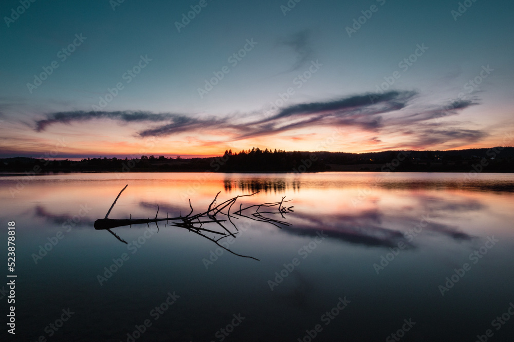 Coucher de soleil - Lac de l'Abbaye