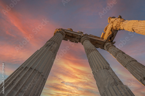 pergamon acropol unesco world heritage archaeological and touristic destination photo