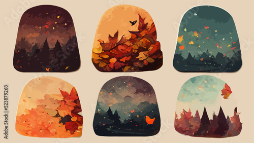 autumn stickers