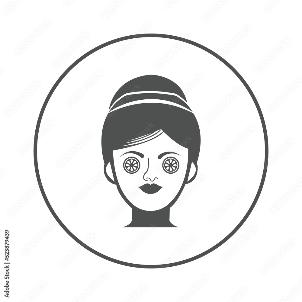 Cucumber facial mask eyes icon | Circle version icon | Cucumber facial mask eyes icon | Circle version icon |