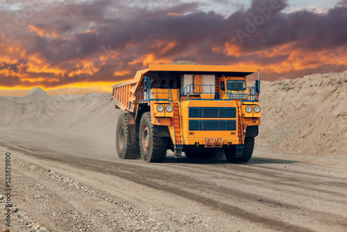 Large quarry dump truck