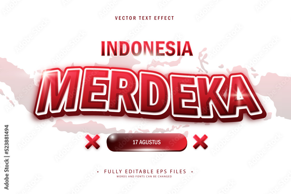 Dirgahayu Indonesia, Garuda, Merdeka text effect