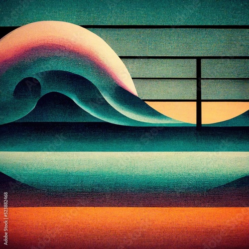 Pref, kame house, music abstract illustration art photo