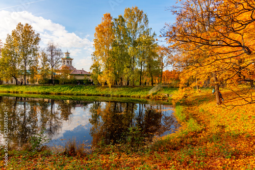 Catherine park in autumn in Tsarskoe Selo (Pushkin), Saint Petersburg, Russia