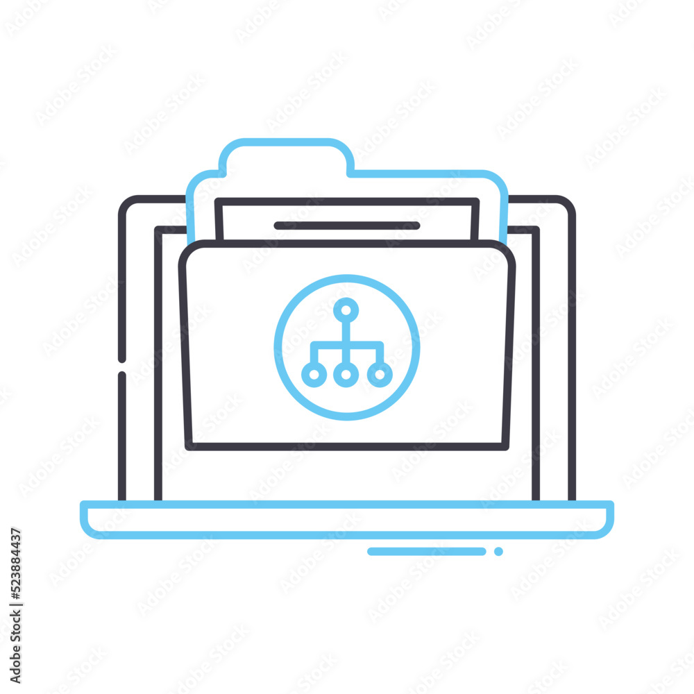 planning process line icon, outline symbol, vector illustration, concept sign planning process line icon, outline symbol, vector illustration, concept sign