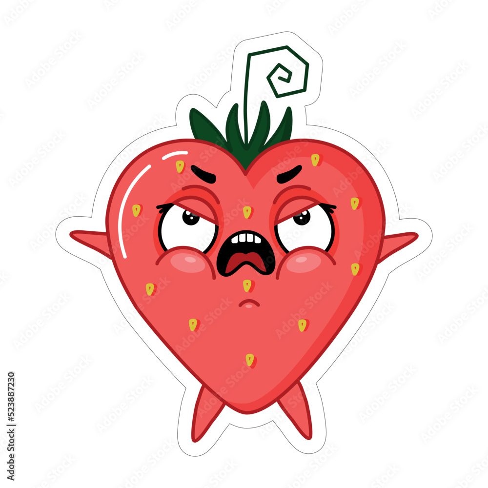 disgruntled angry grumpy strawberry screams emoji disgruntled angry grumpy strawberry screams emoji