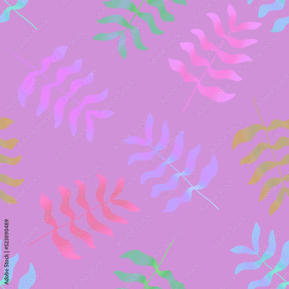 Summer seamless palms leaves pattern for clothes print and kids accessories and wrapping and fabrics and linens
