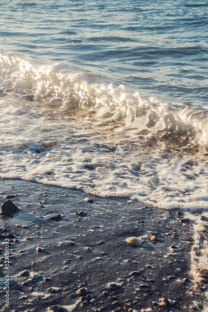 dreamy, sparkling beach waves