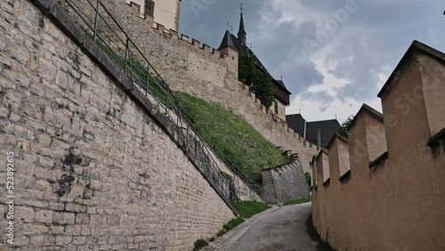 Low angle shot of the Karsten Castle in the Czech Republic photo