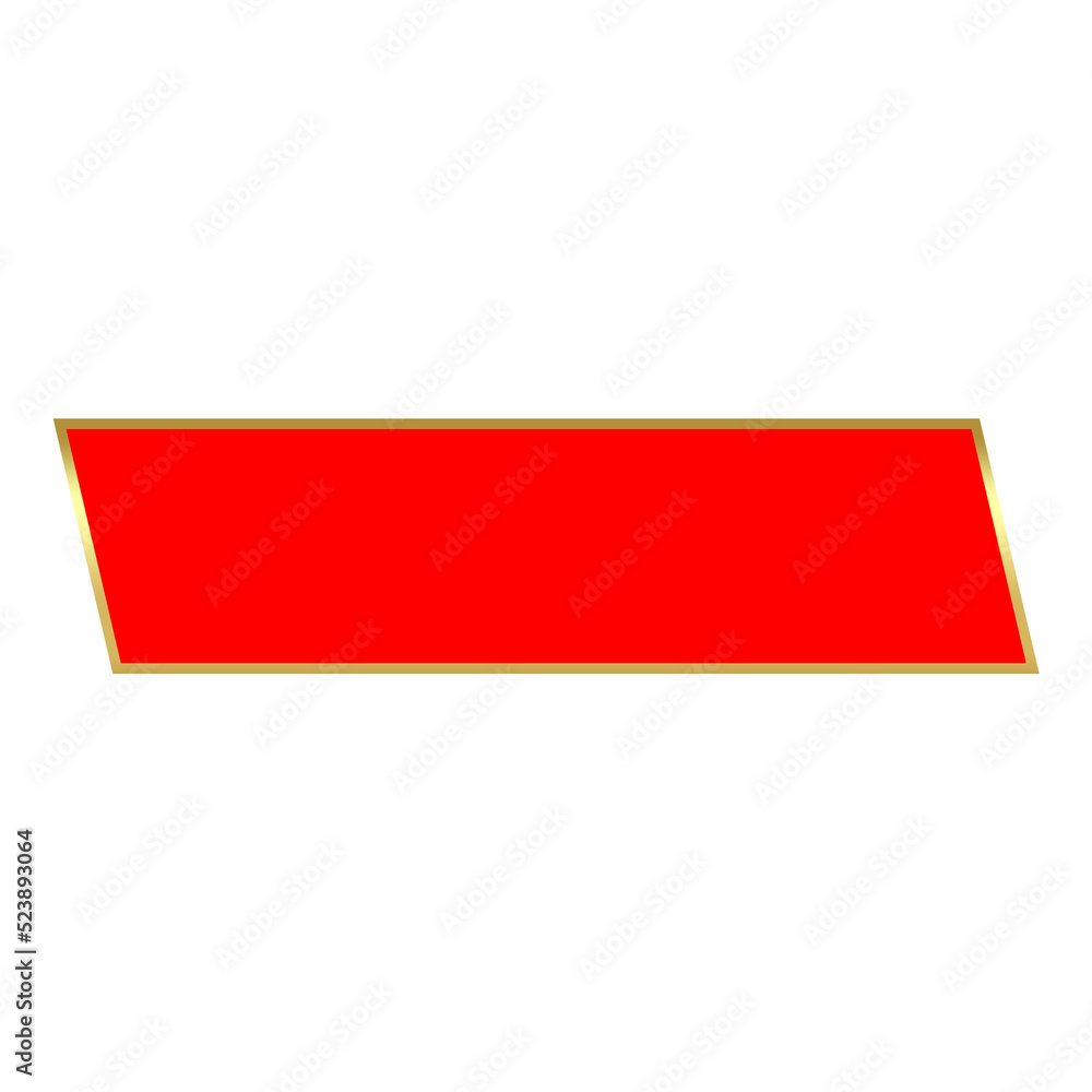red banner and label red banner and label