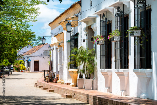 street view of santa cruz de mompox town, colombia photo