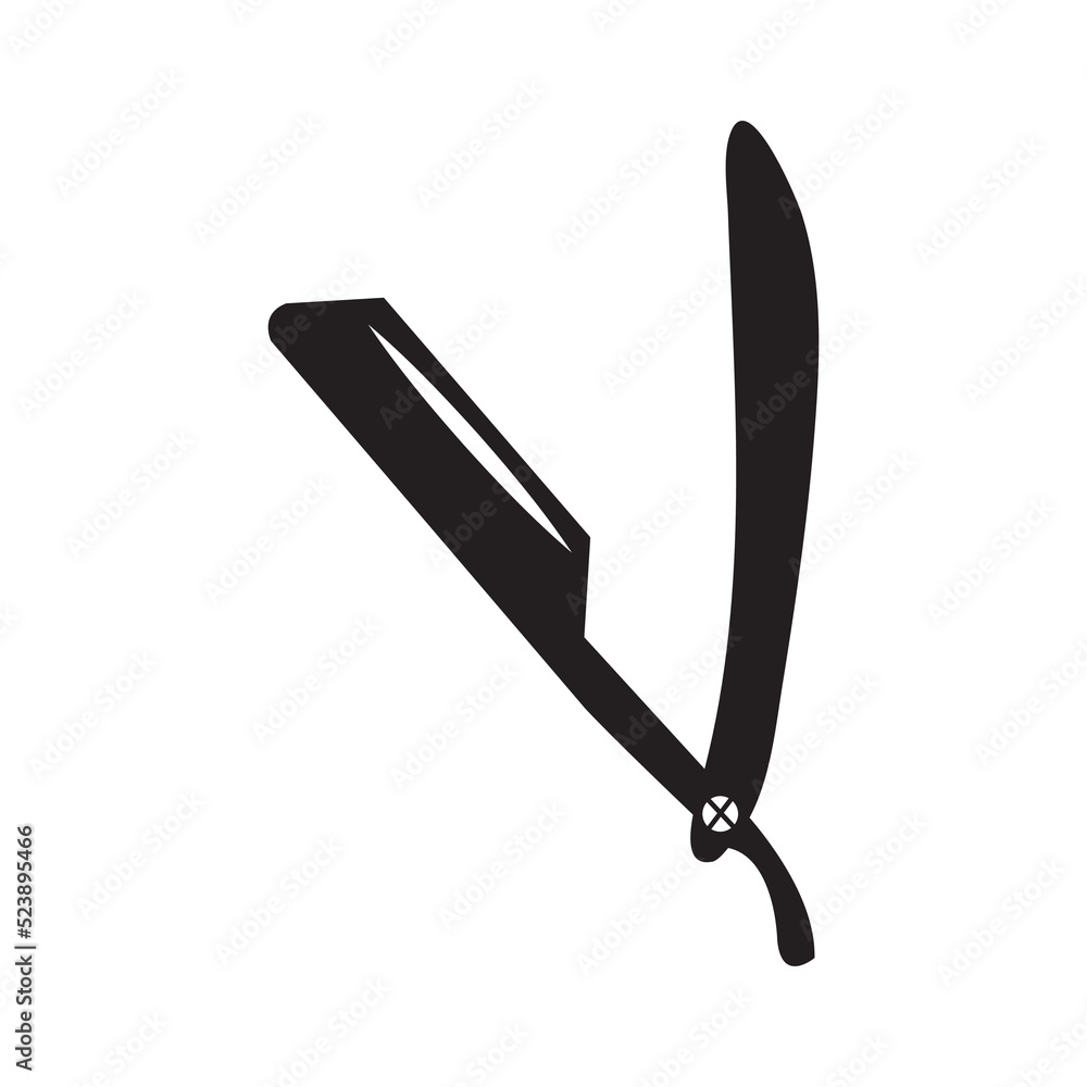 Beauty salon hair razor blade icon | Black Vector illustration | Beauty salon hair razor blade icon | Black Vector illustration |