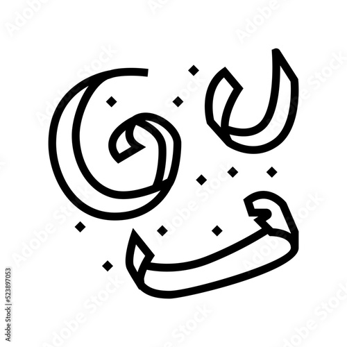 shavings wood timber line icon vector illustration