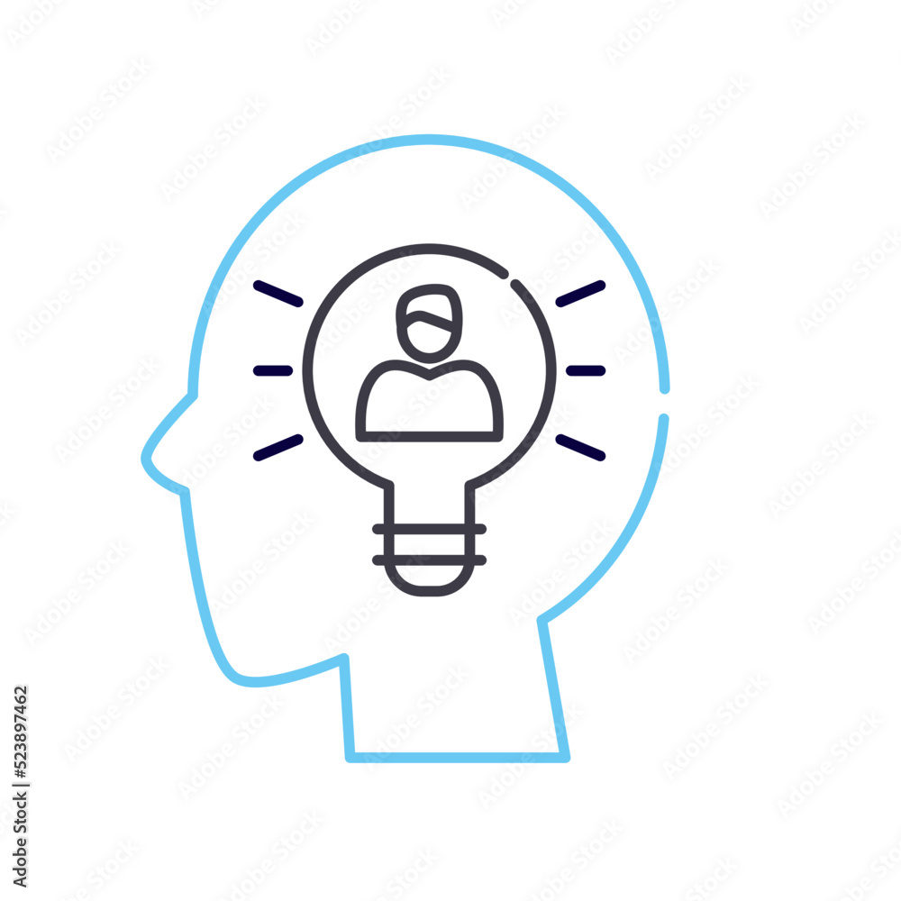 problem recognition line icon, outline symbol, vector illustration, concept sign problem recognition line icon, outline symbol, vector illustration, concept sign