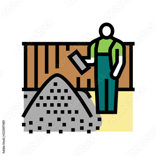 resin bound surfaces color icon vector illustration