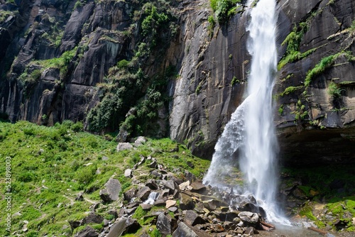 Scenic view of the Jogini Falls, Manali, Himachal Pradesh, India