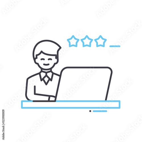 medior line icon, outline symbol, vector illustration, concept sign