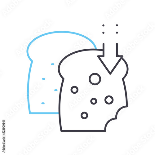 low carb line icon, outline symbol, vector illustration, concept sign