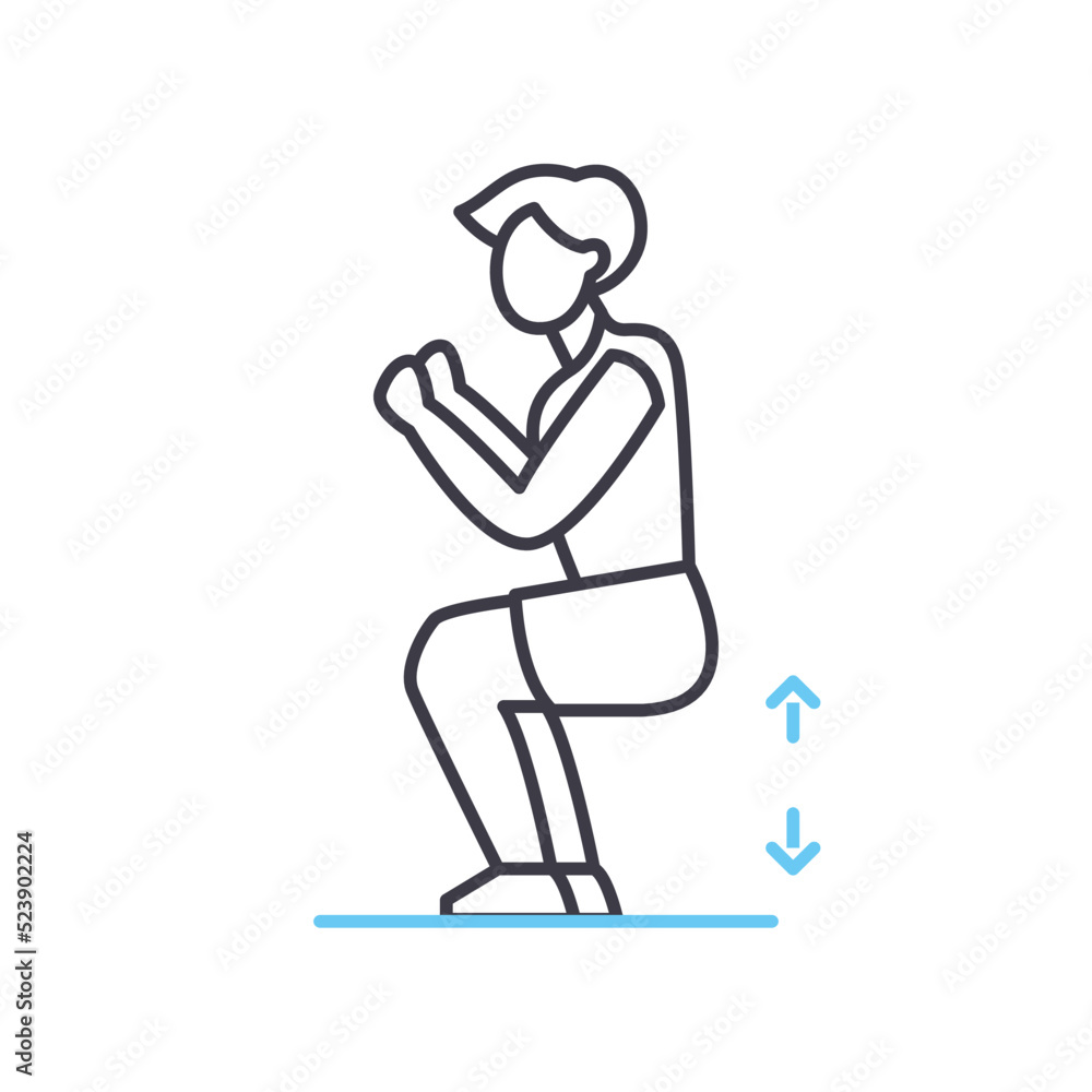 warm up activity line icon, outline symbol, vector illustration, concept sign warm up activity line icon, outline symbol, vector illustration, concept sign
