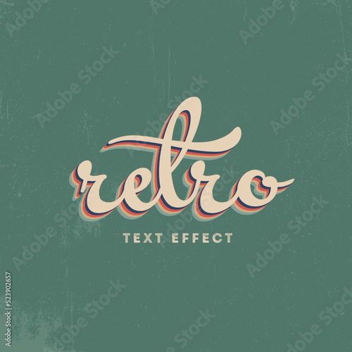 Retro text effect edit design
