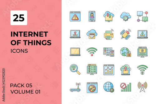 Internet of Things icons collection. Set contains such Icons as ai, artificial intelligence, automation, cloud computing, and more 
