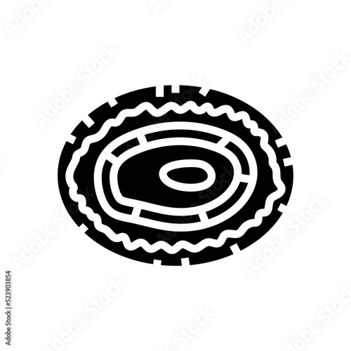 Εκτύπωση καμβά limpet sea shell beach glyph icon vector illustration