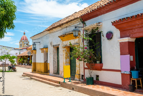 Billede på lærred street view of santa cruz de mompox town, colombia
